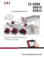 EC-GRB8, GRB10, &amp; GRB13 SERIES: ELECYLINDER GRIPPER TYPE SIMPLE &amp; WIRELESS OPERATION 2 POS ACTUATOR